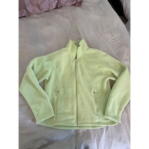VTG L.L.Bean Women's Full Zip Fleece Jacket Green  Regular Soft Warm Outdoor Y2K